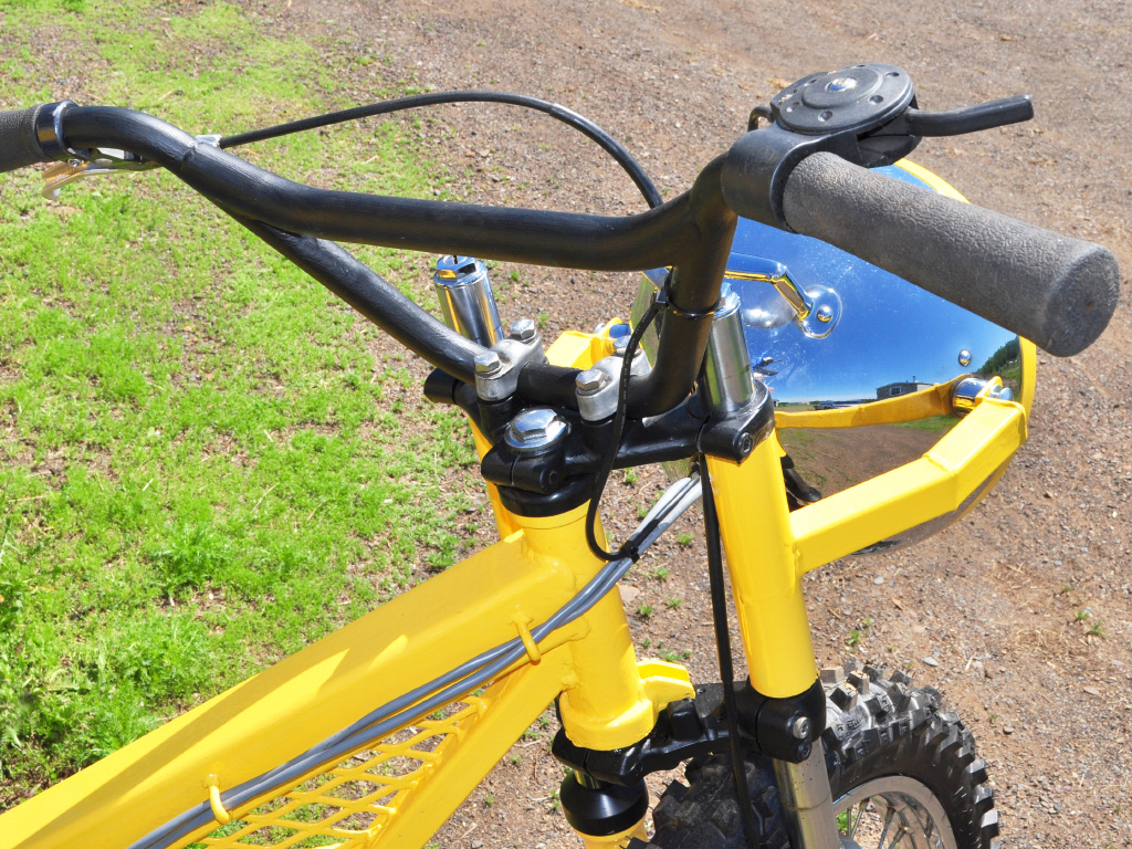 YardMule Electric Tractor - motocycle handlebars